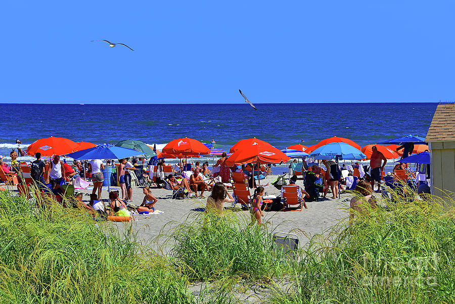 Beach And Umbrellas Atlantic City Nj Photograph