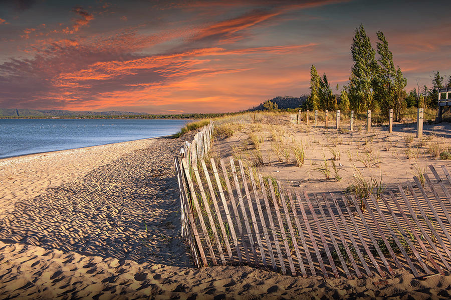 Beach at Glen Arbor Michigan Photograph by Randall Nyhof