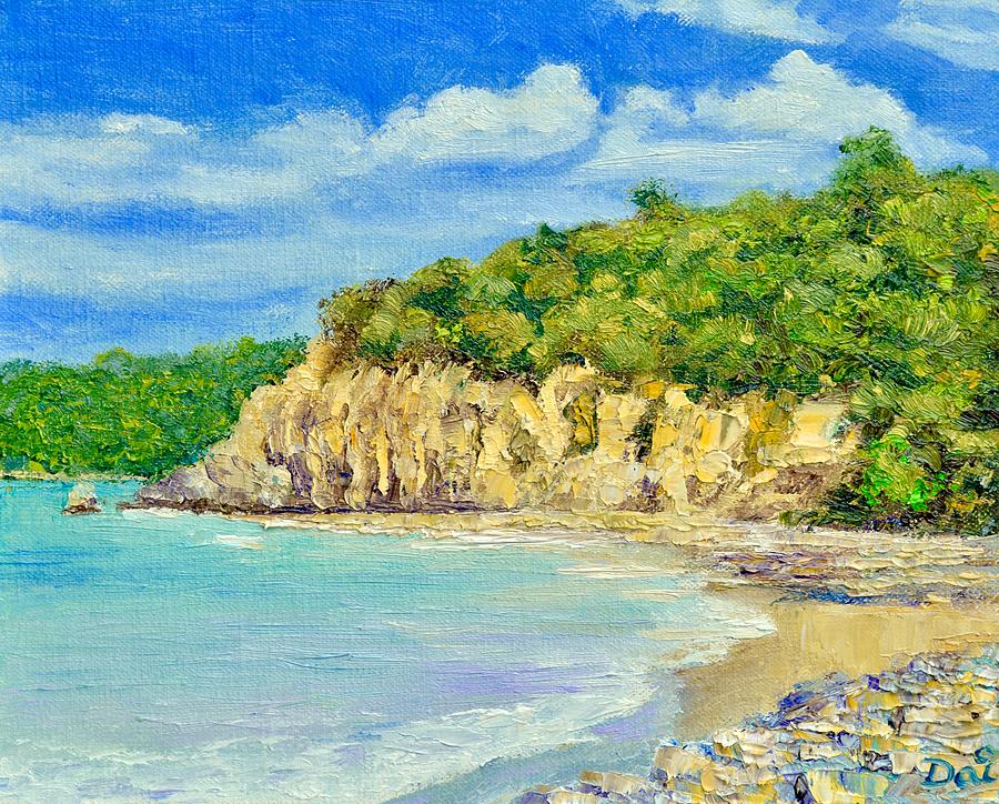 Beach At Walkerville South Painting by Dai Wynn