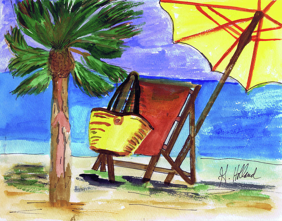 Beach Bag Painting by Genevieve Holland