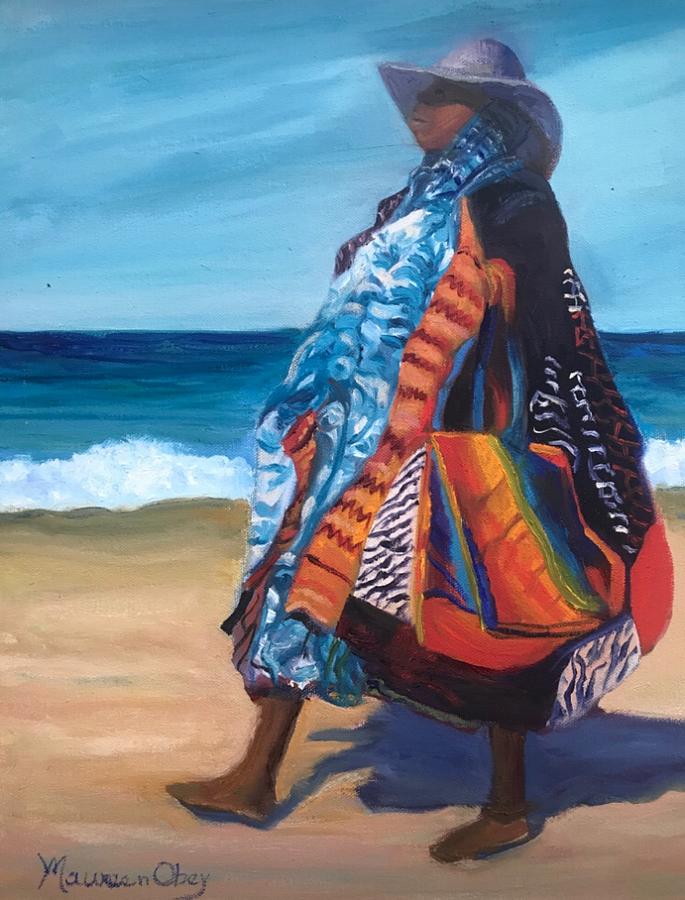 Beach Bags for Sale Painting by Maureen Obey