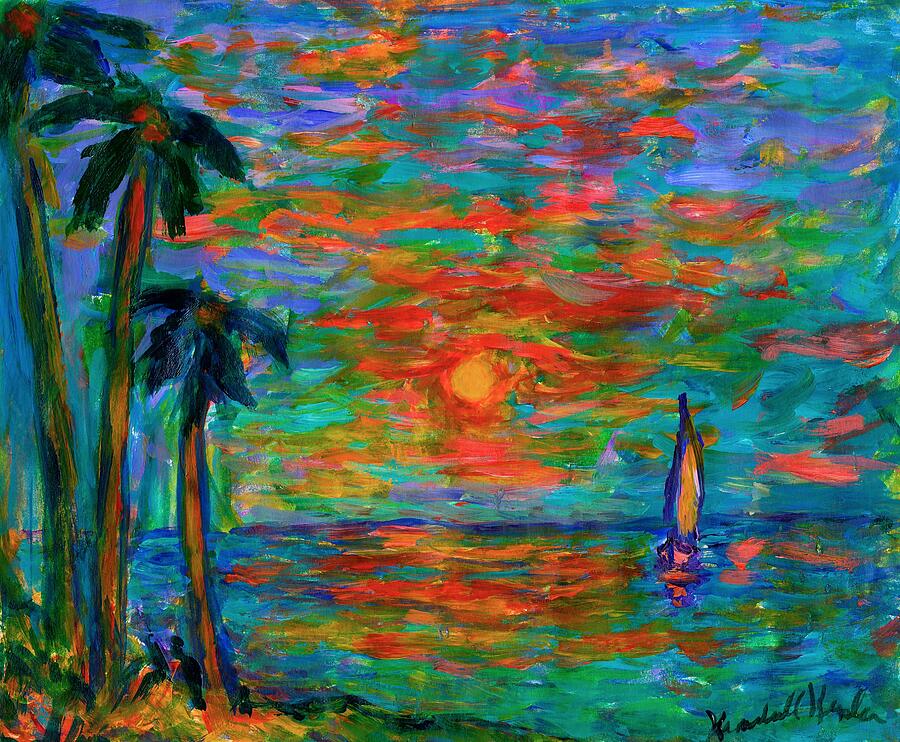 Ocean Sunset Painting - Beach Beauty by Kendall Kessler