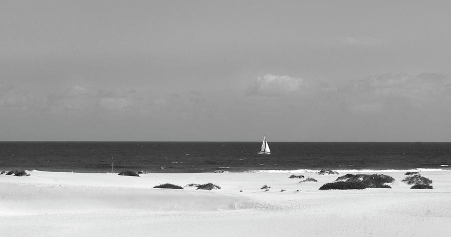 beach black and white in Fuerteventura, Canary islands Photograph by Severija Kirilovaite