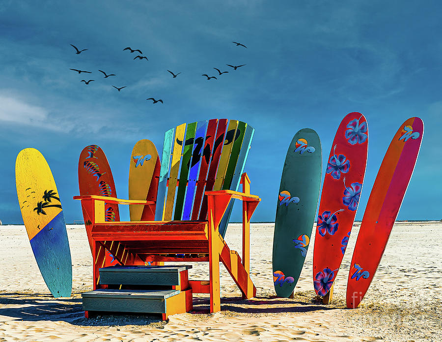 Beach Boards and Chair Photograph by Nick Zelinsky Jr