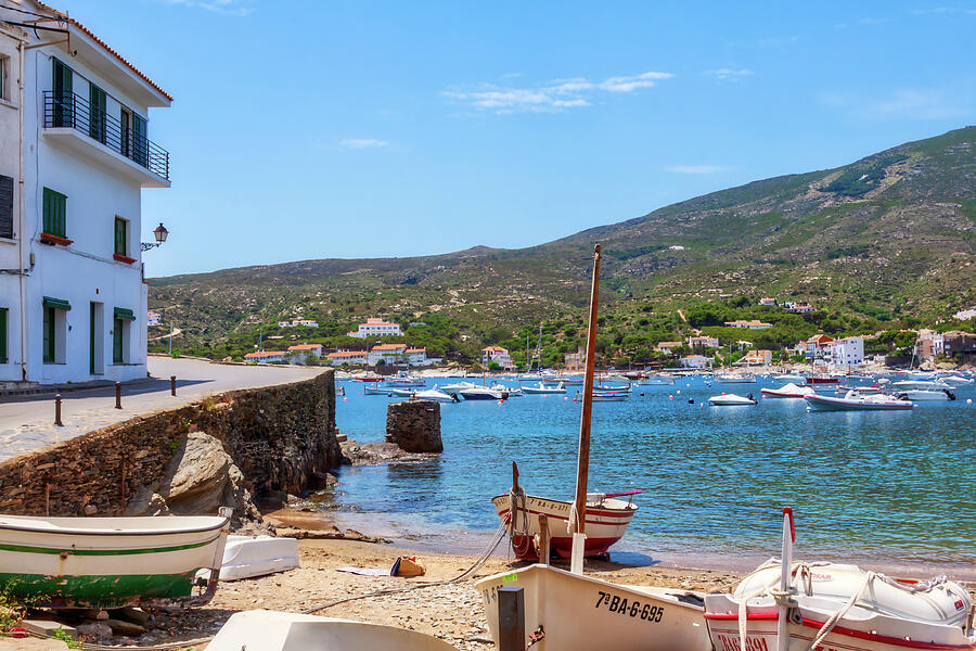 Beach boats, Cadaques, Spain Photograph by Tatiana Travelways