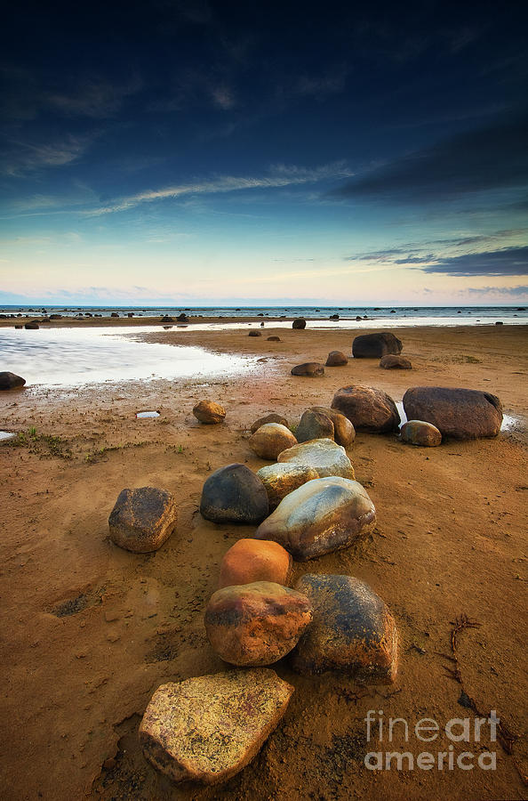Beach boulders SL8585 Photograph by Mark Graf