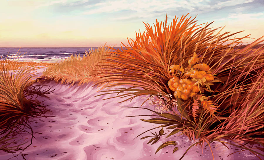 Beach Bouquet Painting by Hans Neuhart