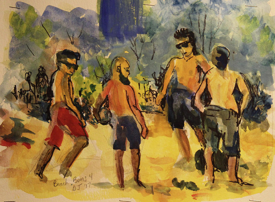 Beach Bums Painting by Douglas Jerving