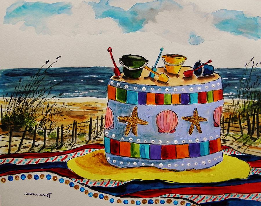 Beach Cake Painting by John Williams