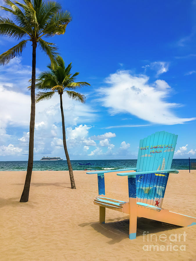 Beach Chair in Fort Lauderdale Photograph by Carlos Diaz