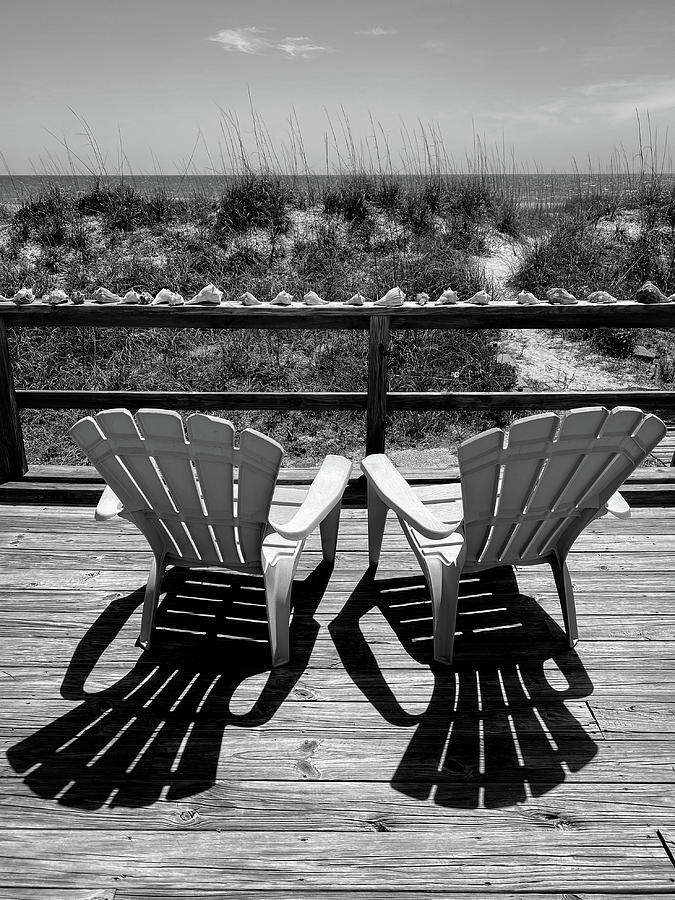 Beach Chairs by the Beach Side, Amelia Island, Florida Photograph by Dawna Moore Photography