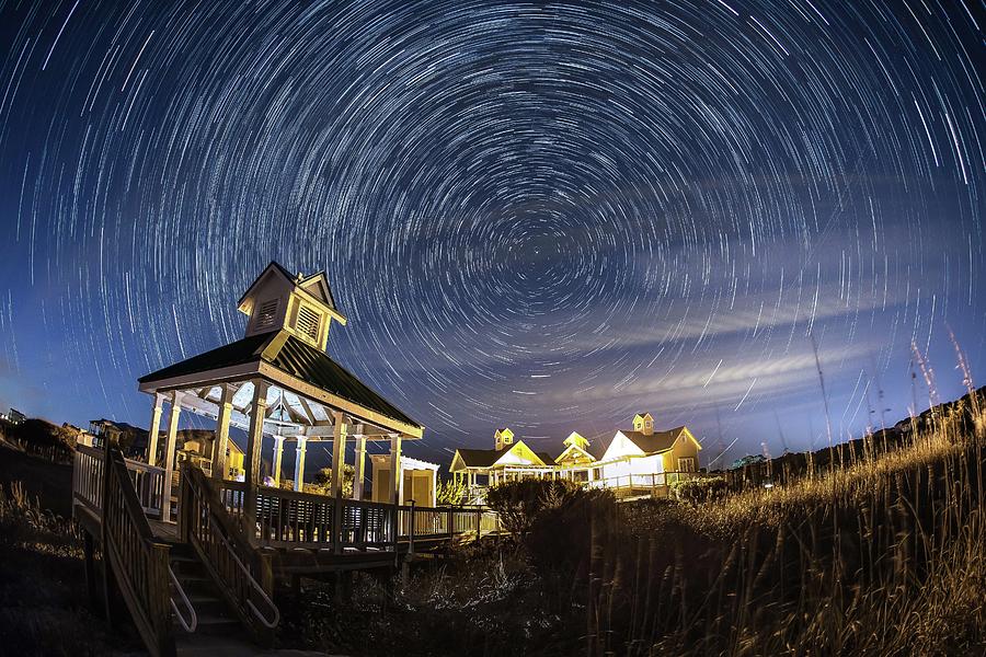 BEach Club Star Trails Photograph by Nick Noble