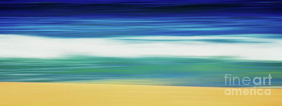 Abstract Digital Art - Beach Colors Panorama by Kaye Menner by Kaye Menner