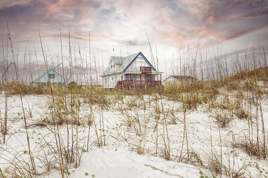 Beach Cottage on the Soft Sand Dunes Photograph by Debra and Dave Vanderlaan