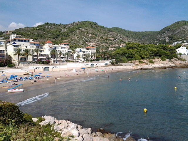 Beach Cove in Sitges Photograph by Don Varney
