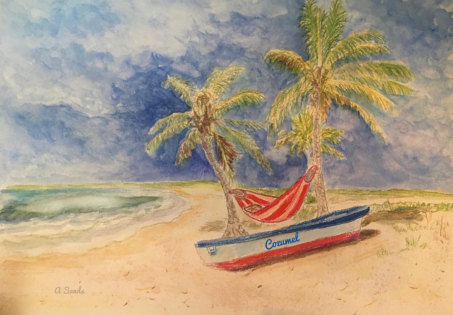 Beach Day in Cozumel Painting by Anne Sands - Fine Art America