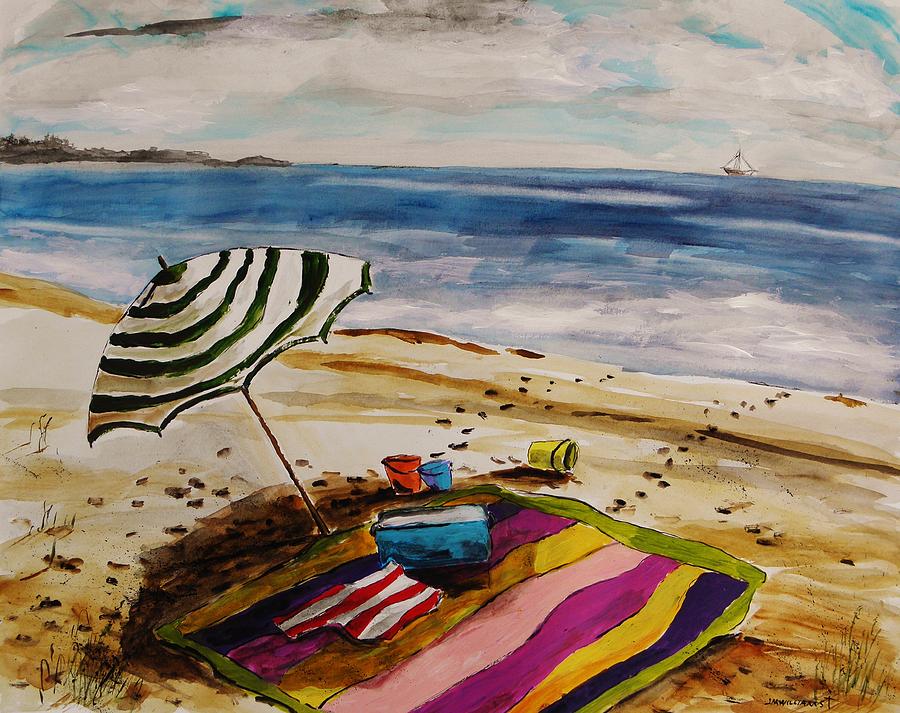 Beach Day Painting by John Williams