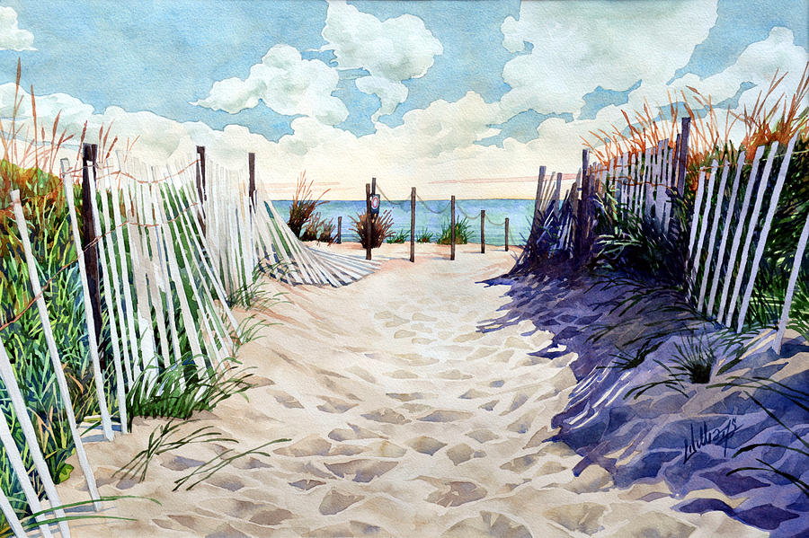 Beach Day Painting by Mick Williams