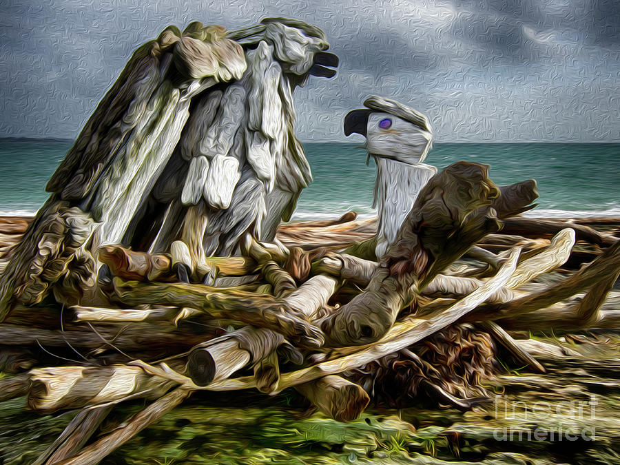 Beach Driftwood Art 3 Photograph by Bob Christopher