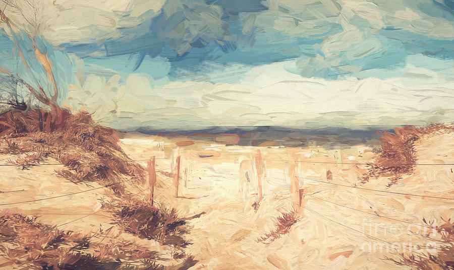 Beach dune path Digital Art by Jorgo Photography