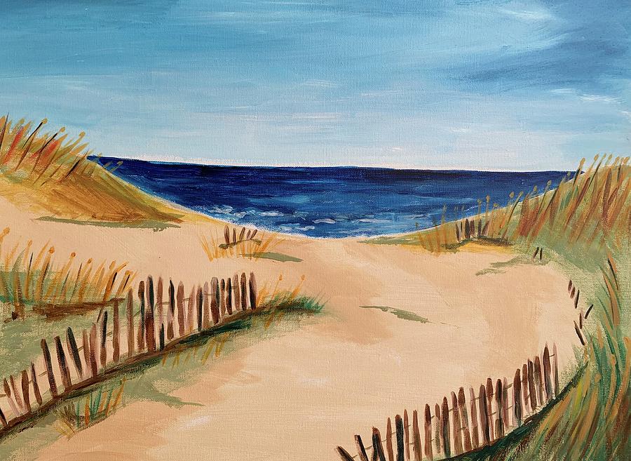 Beach Painting - Beach Dunes by Natalia Ciriaco