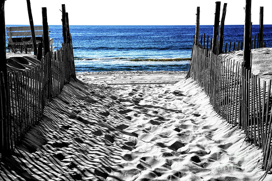 Unique Photograph - Beach Entry Fusion at Long Beach Island New Jersey by John Rizzuto