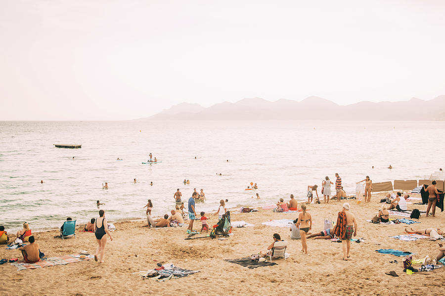 Beach Evening in Cannes Photograph by Pati Photography