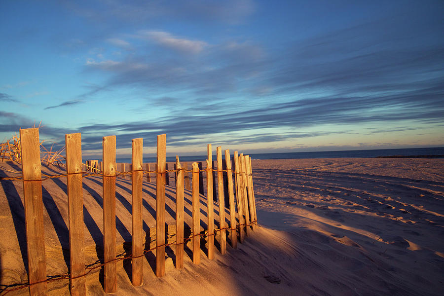 Sunset Photograph - Beach Fence 2 by Seth Love