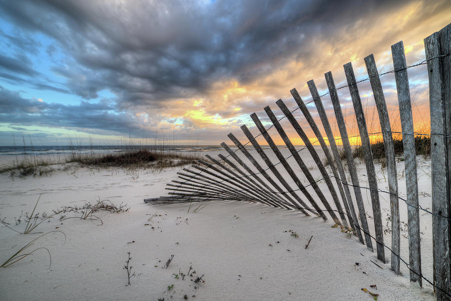 Beach Fence in Destin Florida Photograph by JC Findley