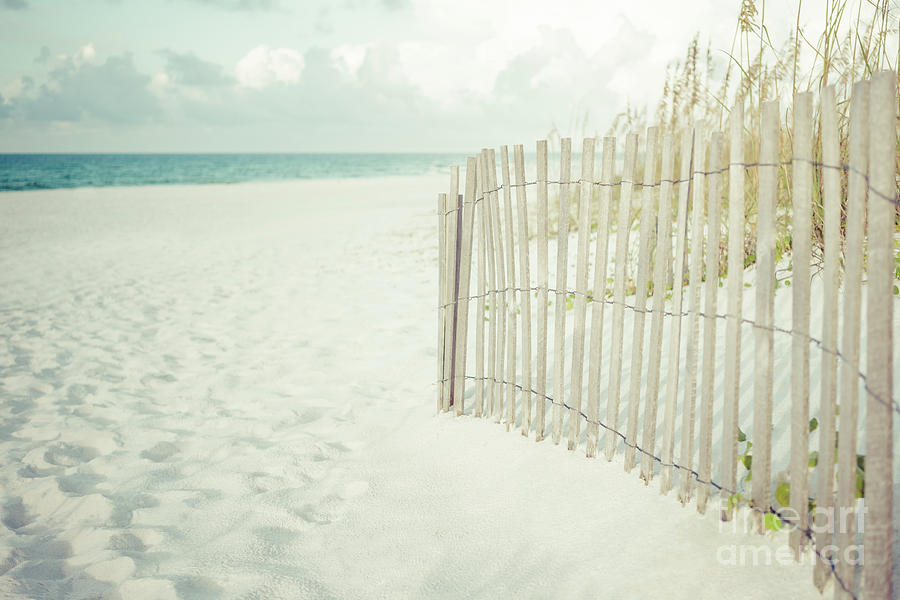 Summer Photograph - Beach Fence in Pensacola Beach Florida Photo by Paul Velgos