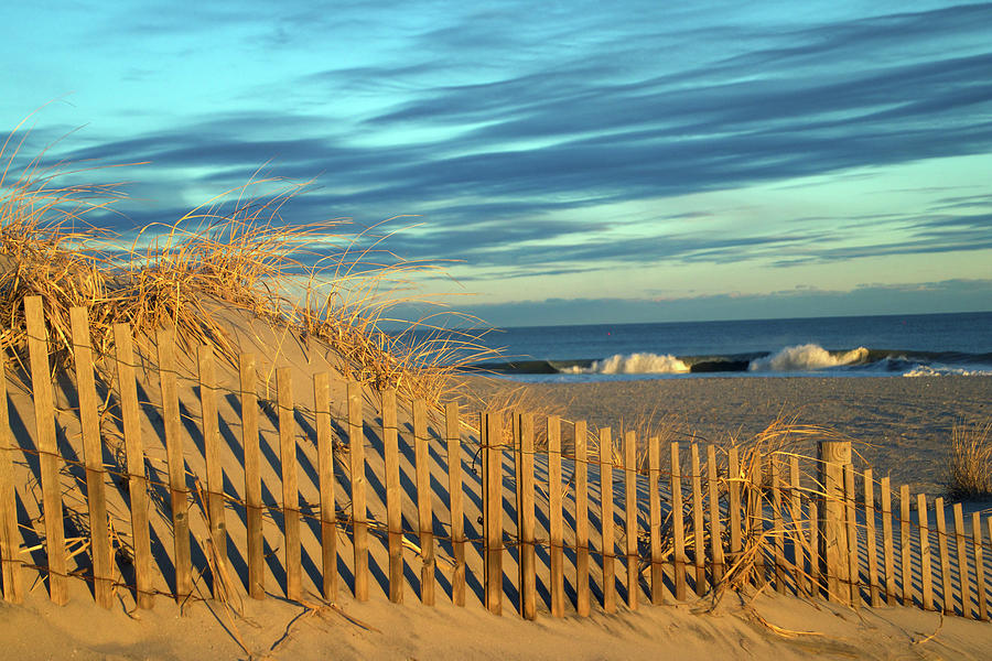 Sunset Photograph - Beach Fence by Seth Love