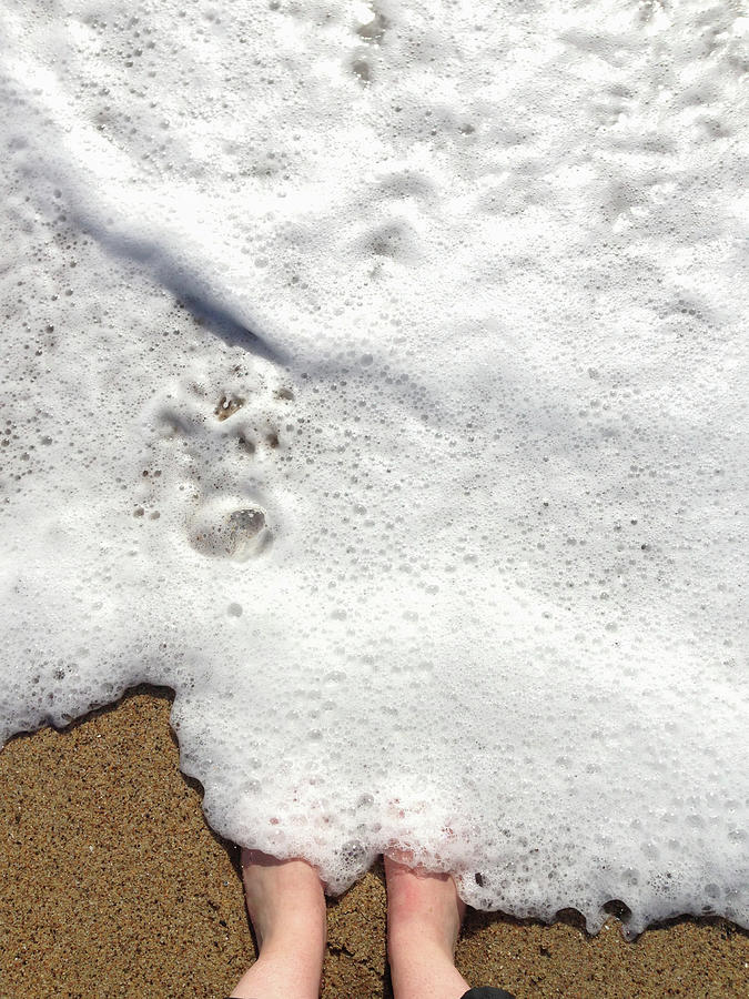 Beach foam Photograph by Nicole Young