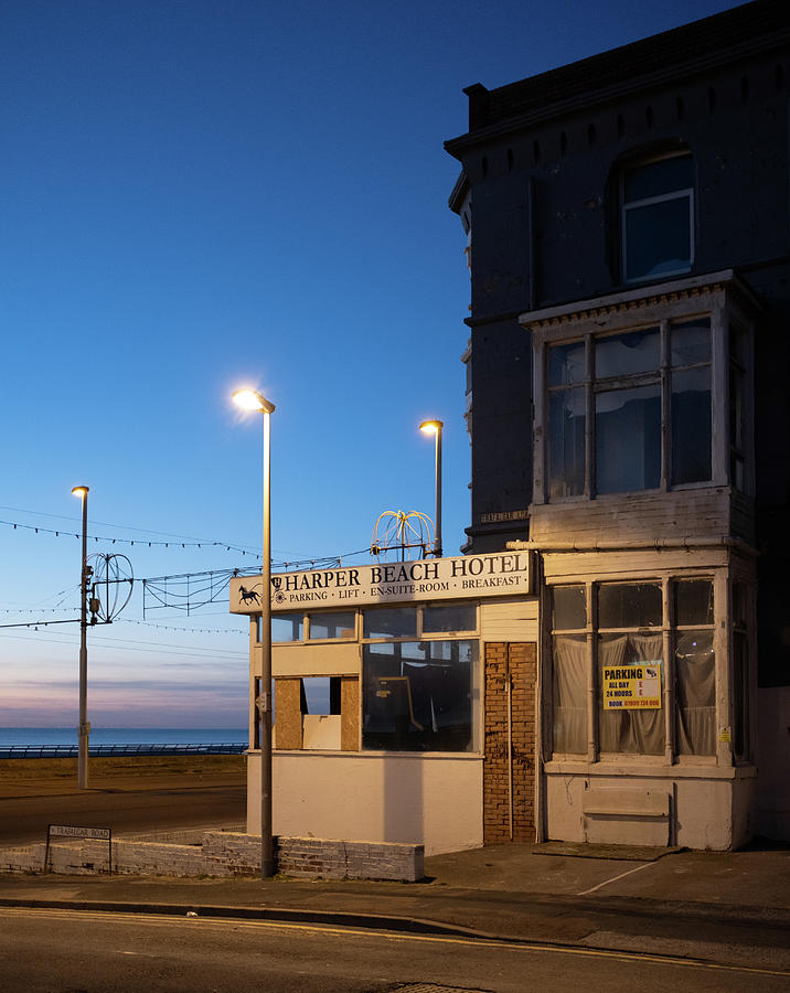 Evening Photograph - Beach front hotel by Nick Barkworth
