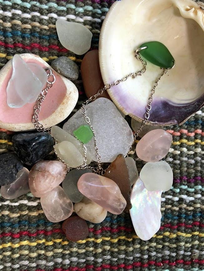 Beach Glass and Shells Photograph by Valerie Collins