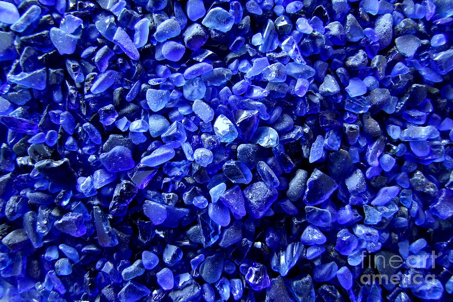 Beach Glass - Blue Photograph by Mary Deal