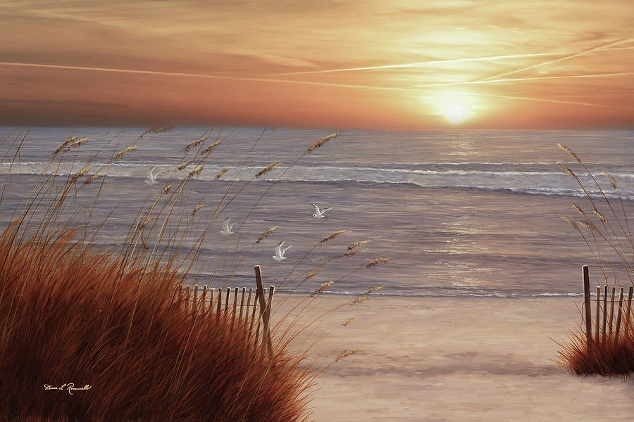 Beach Glory Painting by Diane Romanello