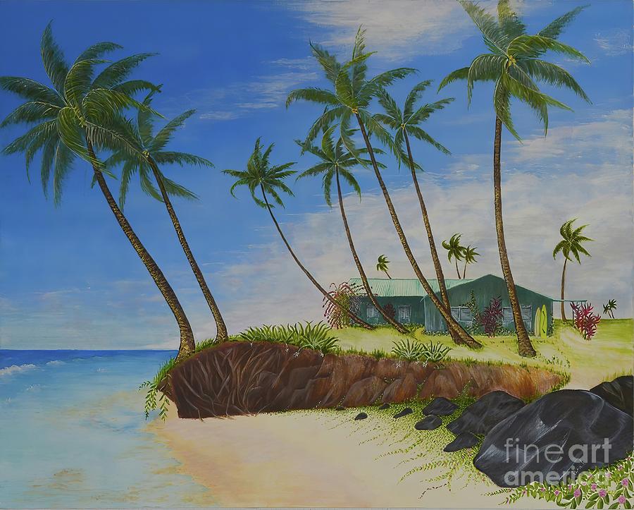 Beach House Painting by Mary Deal