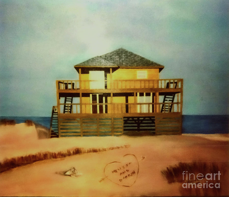 Beach House Painting by Monica C Stovall