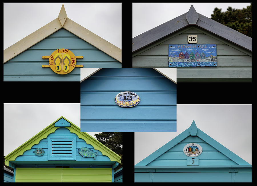 Beach Hut Signs Photograph by Shirley Mitchell