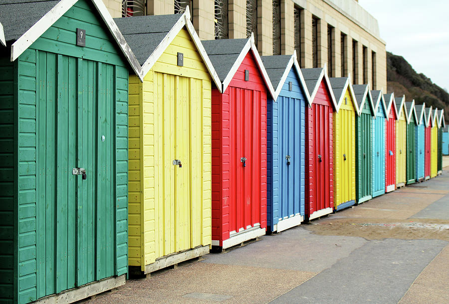 Beach huts at Boscombe Photograph by Judith Rowe