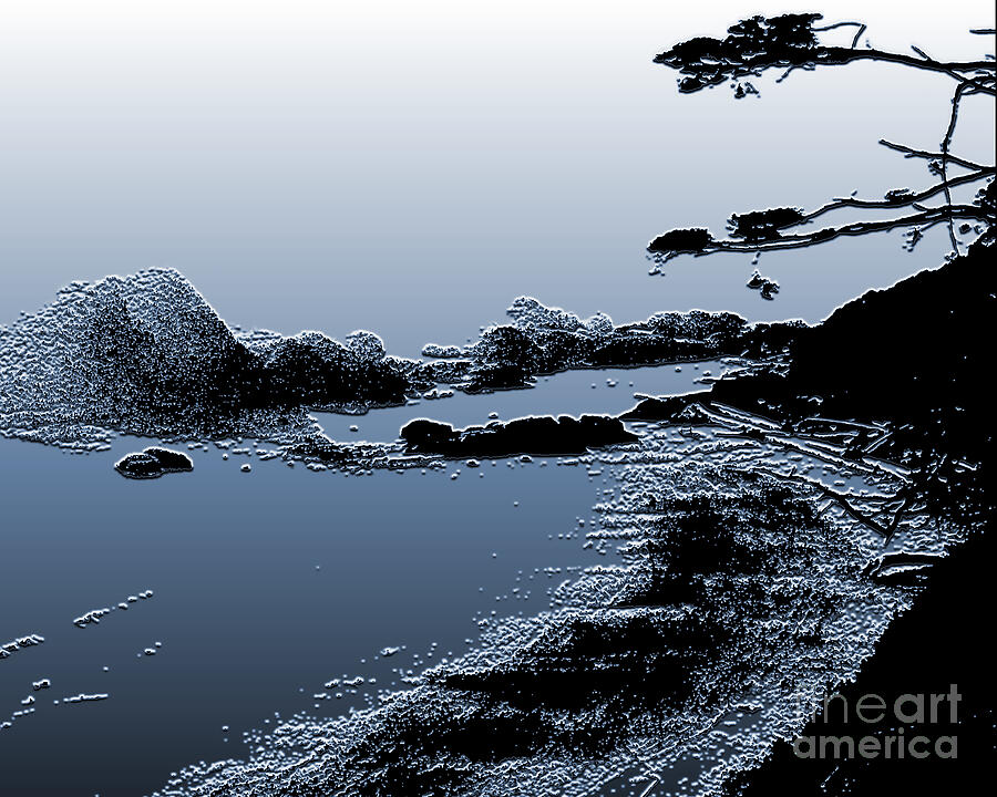 Abstract Digital Art - Beach In Blue by Kirt Tisdale Abstract Digital Art - Beach In Blue by Kirt Tisdale