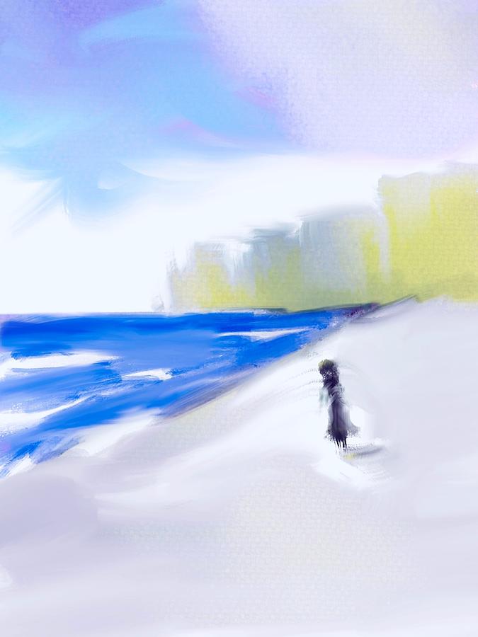 Beach In Silhouette  Digital Art by Frank Bright