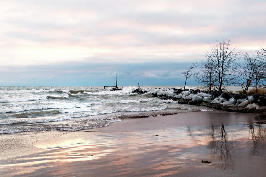 Beach in Winter Photograph by Patty Colabuono