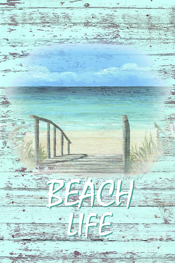 Beach Life Design 189 Mixed Media by Lucie Dumas