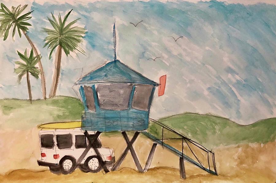 Summer Painting - Beach life  by Monica Martin