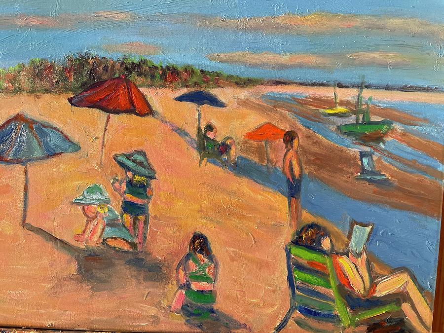 Beach Lovers Painting by Beth Riso