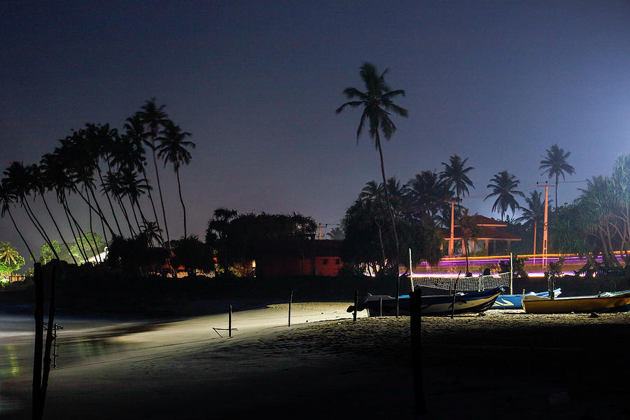 Beach night Sri lanka Photograph by Alexander Farnsworth
