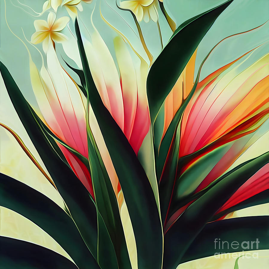 Beach Palm Leaves Digital Art by Jirka Svetlik
