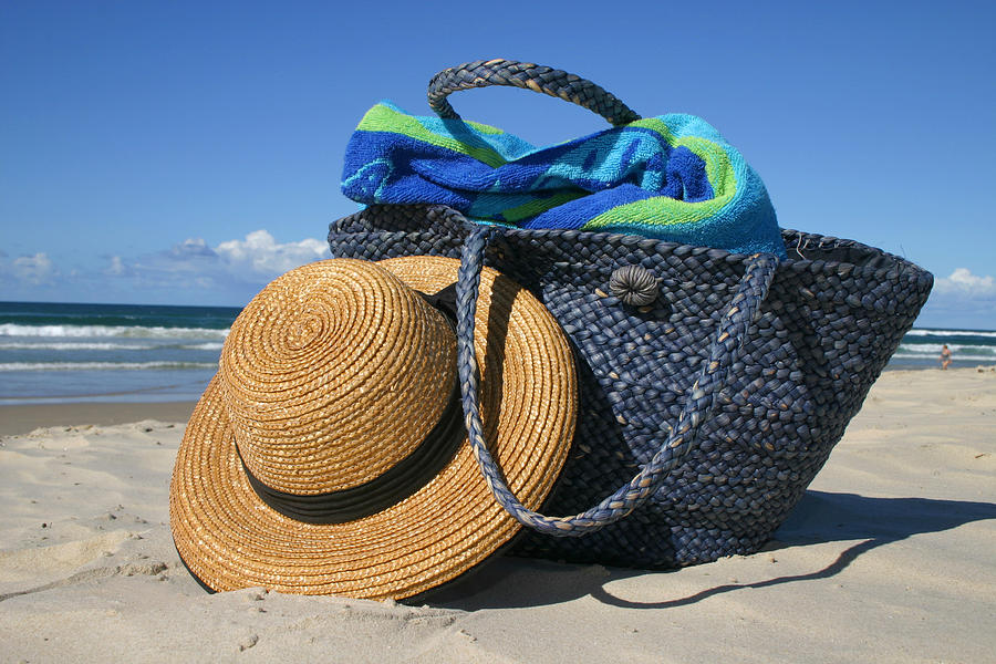 Beach Party Hat And Bag Photograph by Hohenhaus