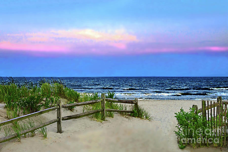 Beach Path At Sundown Photograph